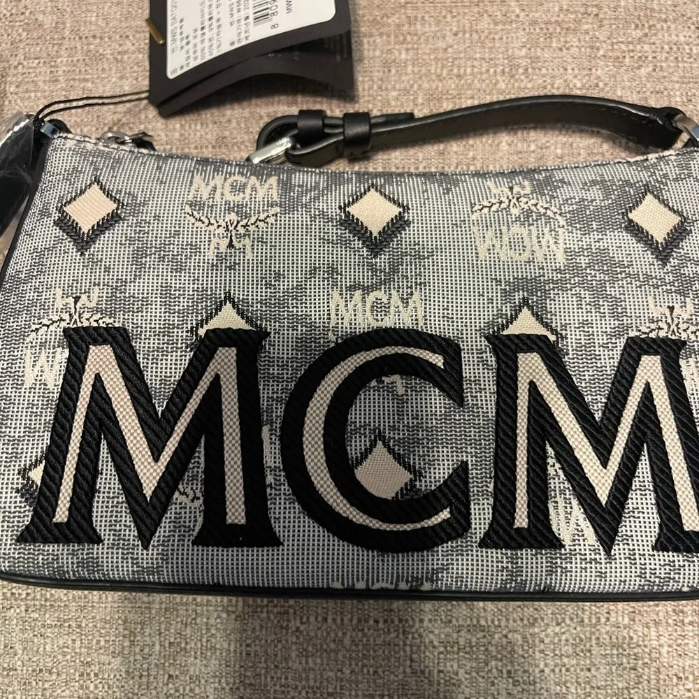 MCM Black and Gray Crossbody Bag